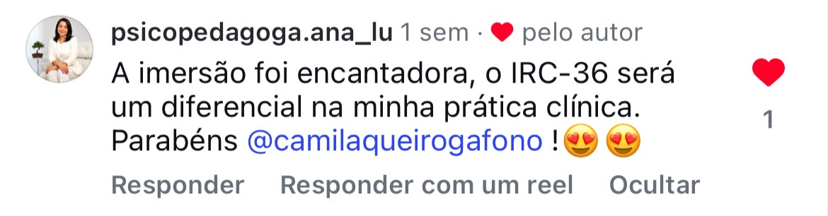 Depoimento de Ana Lu sobre a Imersão IRC-36